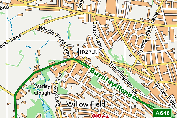 HX2 7LR map - OS VectorMap District (Ordnance Survey)