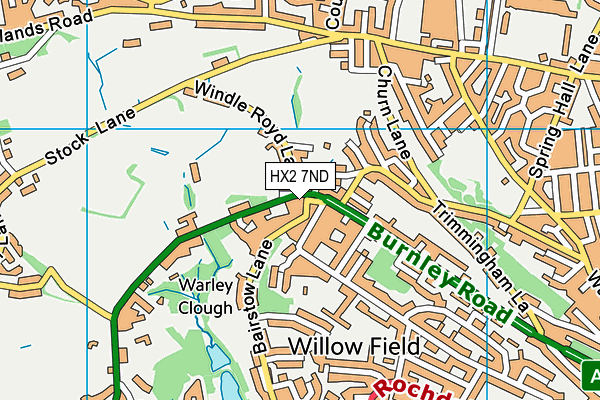 HX2 7ND map - OS VectorMap District (Ordnance Survey)