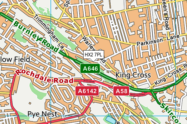 HX2 7PL map - OS VectorMap District (Ordnance Survey)