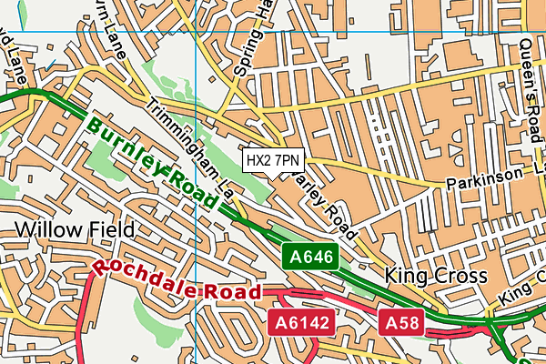 HX2 7PN map - OS VectorMap District (Ordnance Survey)