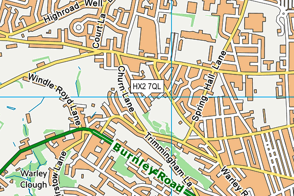 HX2 7QL map - OS VectorMap District (Ordnance Survey)