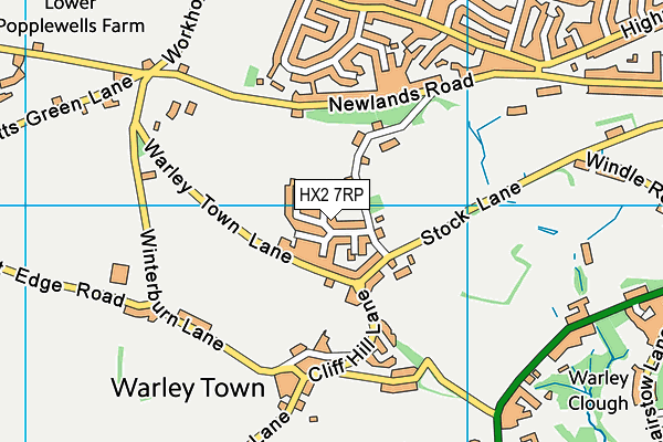 HX2 7RP map - OS VectorMap District (Ordnance Survey)