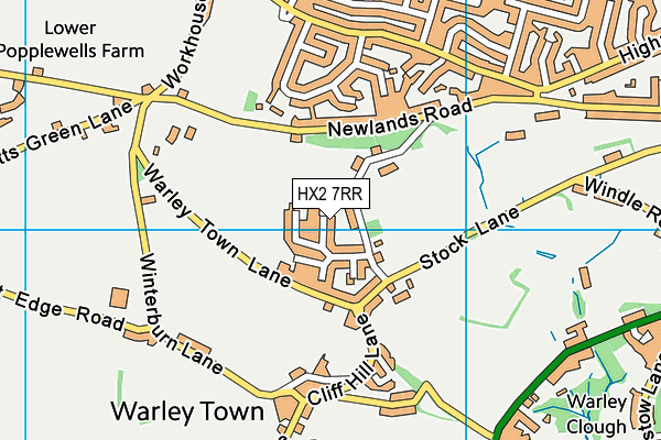 HX2 7RR map - OS VectorMap District (Ordnance Survey)