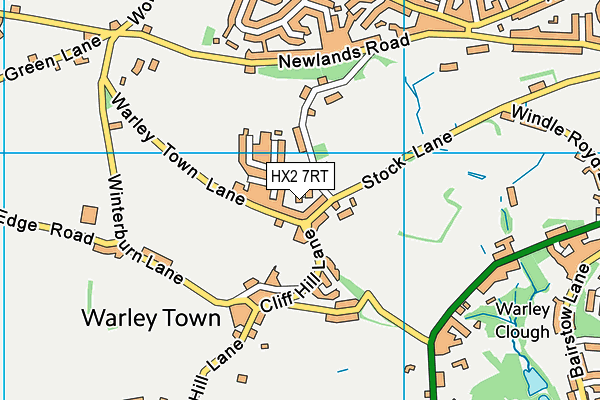 HX2 7RT map - OS VectorMap District (Ordnance Survey)