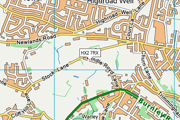 HX2 7RX map - OS VectorMap District (Ordnance Survey)