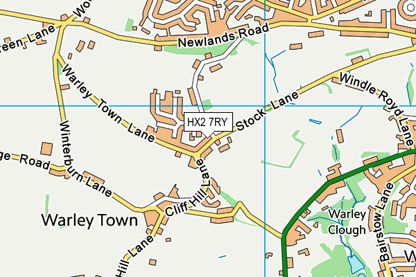 HX2 7RY map - OS VectorMap District (Ordnance Survey)