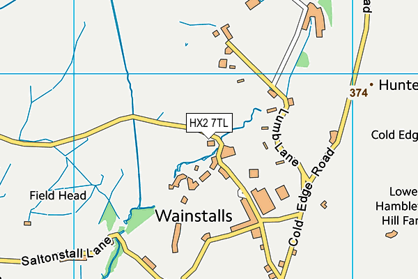 HX2 7TL map - OS VectorMap District (Ordnance Survey)
