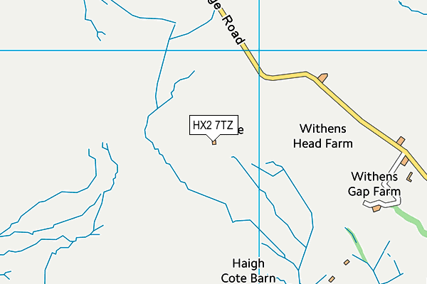 HX2 7TZ map - OS VectorMap District (Ordnance Survey)