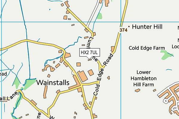 HX2 7UL map - OS VectorMap District (Ordnance Survey)