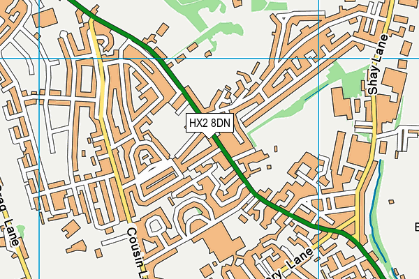 HX2 8DN map - OS VectorMap District (Ordnance Survey)