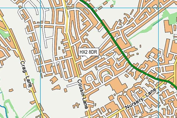 HX2 8DR map - OS VectorMap District (Ordnance Survey)