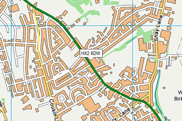 HX2 8DW map - OS VectorMap District (Ordnance Survey)