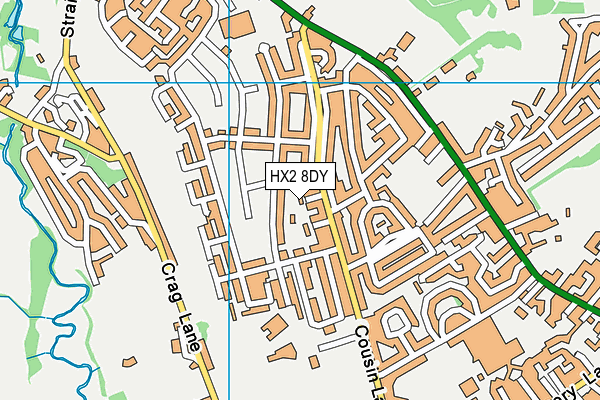 HX2 8DY map - OS VectorMap District (Ordnance Survey)