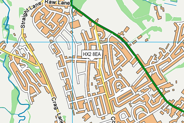 HX2 8EA map - OS VectorMap District (Ordnance Survey)