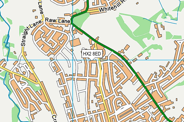 HX2 8ED map - OS VectorMap District (Ordnance Survey)