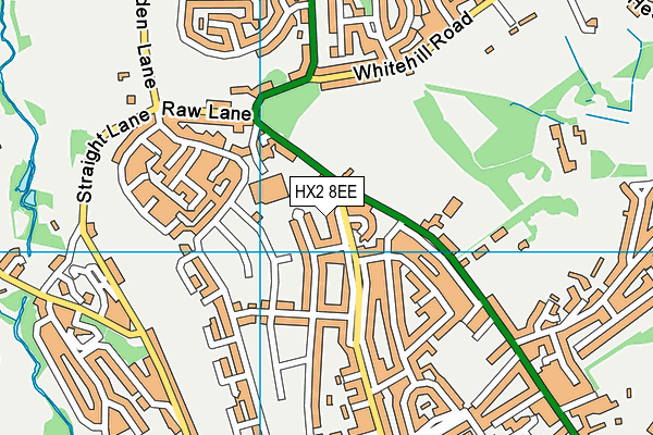 HX2 8EE map - OS VectorMap District (Ordnance Survey)