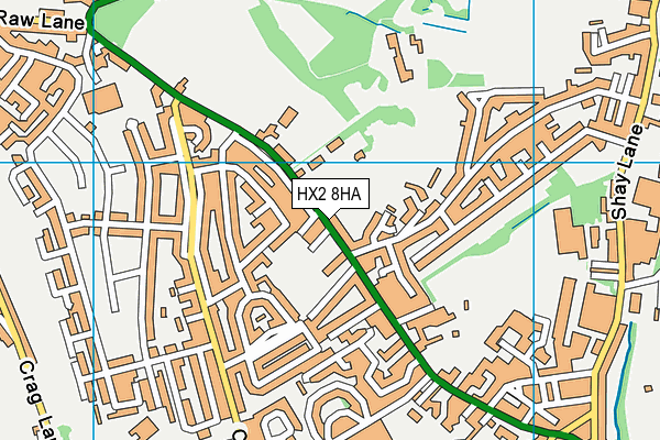 Crossleys Sports Ground map (HX2 8HA) - OS VectorMap District (Ordnance Survey)