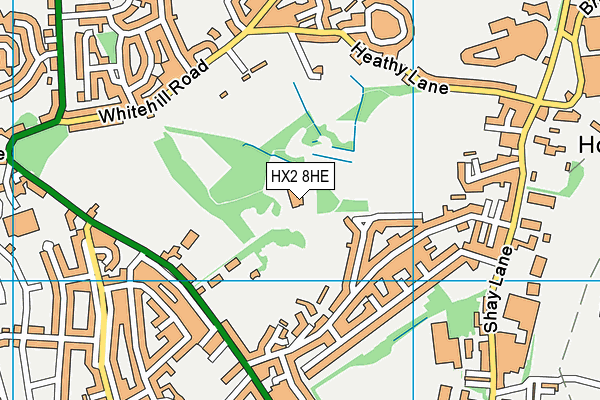 HX2 8HE map - OS VectorMap District (Ordnance Survey)