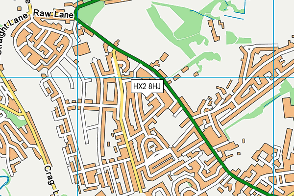 HX2 8HJ map - OS VectorMap District (Ordnance Survey)