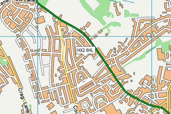HX2 8HL map - OS VectorMap District (Ordnance Survey)