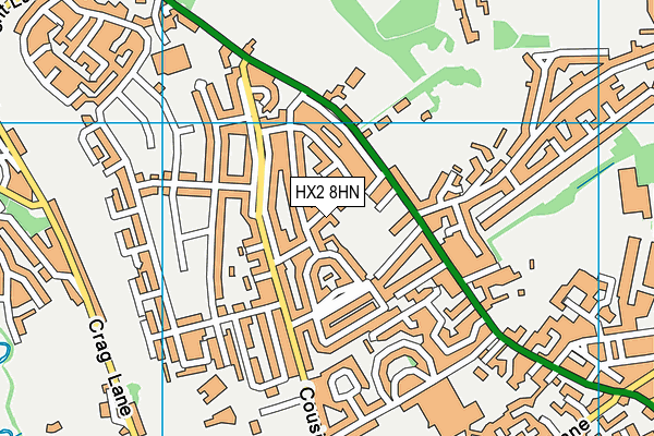 HX2 8HN map - OS VectorMap District (Ordnance Survey)