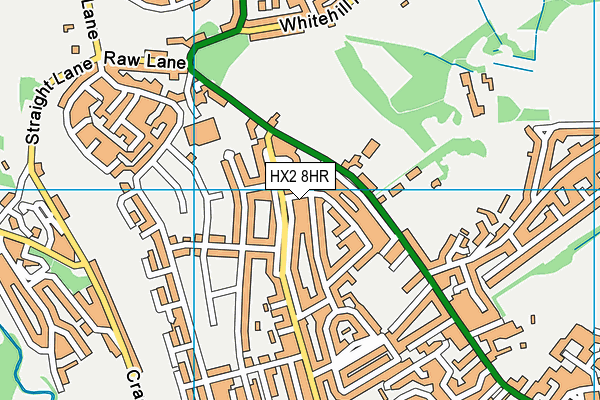 HX2 8HR map - OS VectorMap District (Ordnance Survey)