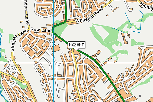 HX2 8HT map - OS VectorMap District (Ordnance Survey)