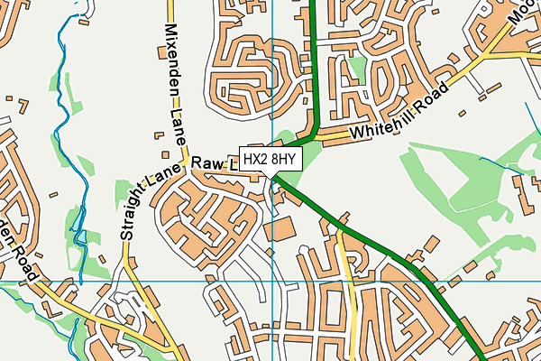 HX2 8HY map - OS VectorMap District (Ordnance Survey)