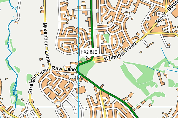 HX2 8JE map - OS VectorMap District (Ordnance Survey)