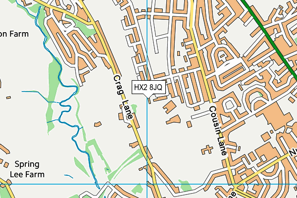 HX2 8JQ map - OS VectorMap District (Ordnance Survey)