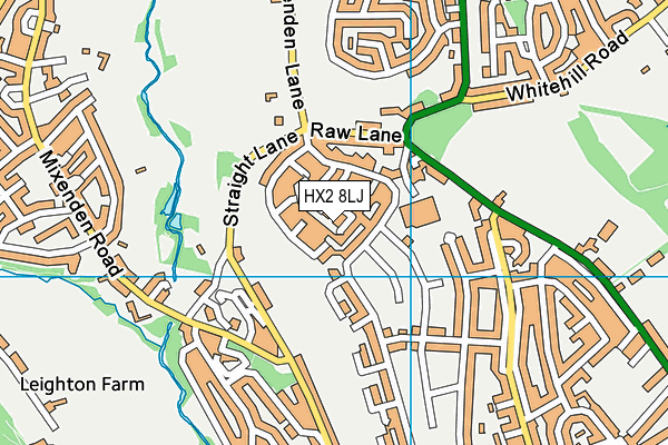 HX2 8LJ map - OS VectorMap District (Ordnance Survey)