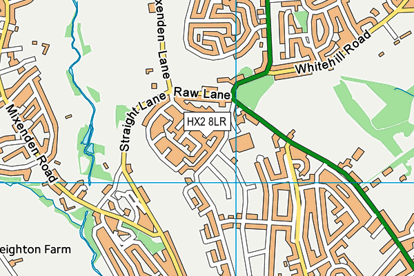 HX2 8LR map - OS VectorMap District (Ordnance Survey)