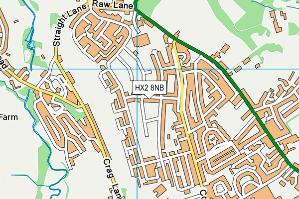 HX2 8NB map - OS VectorMap District (Ordnance Survey)