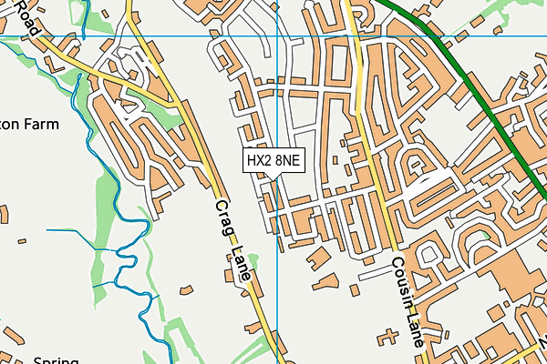 HX2 8NE map - OS VectorMap District (Ordnance Survey)