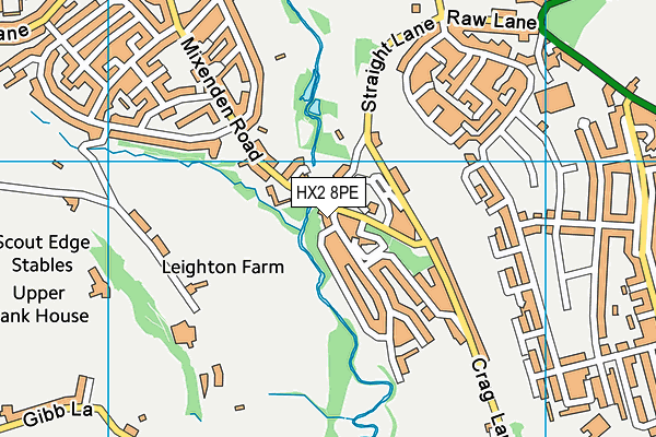 HX2 8PE map - OS VectorMap District (Ordnance Survey)