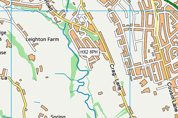 HX2 8PH map - OS VectorMap District (Ordnance Survey)