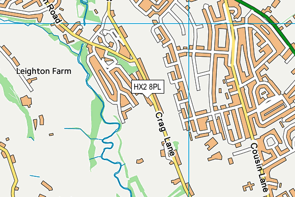 HX2 8PL map - OS VectorMap District (Ordnance Survey)