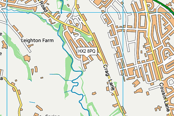 HX2 8PQ map - OS VectorMap District (Ordnance Survey)