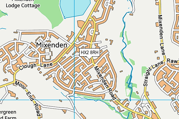 HX2 8RH map - OS VectorMap District (Ordnance Survey)