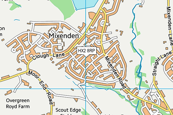 HX2 8RP map - OS VectorMap District (Ordnance Survey)