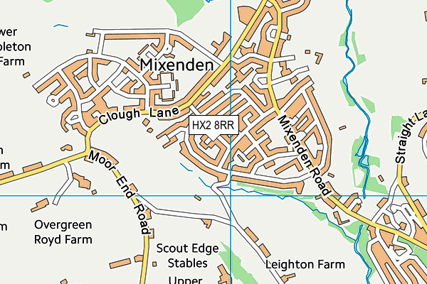 HX2 8RR map - OS VectorMap District (Ordnance Survey)