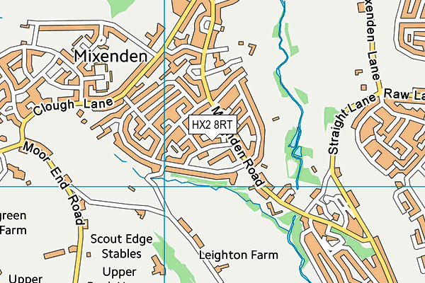 HX2 8RT map - OS VectorMap District (Ordnance Survey)