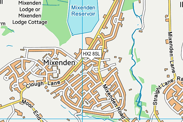 HX2 8SL map - OS VectorMap District (Ordnance Survey)