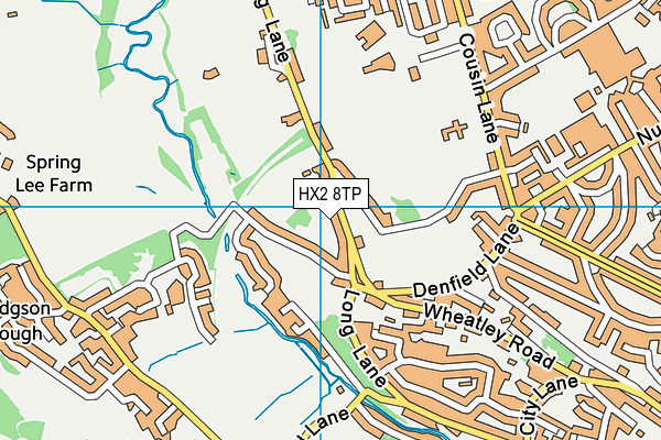 HX2 8TP map - OS VectorMap District (Ordnance Survey)