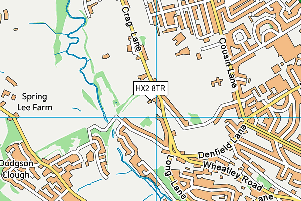 HX2 8TR map - OS VectorMap District (Ordnance Survey)