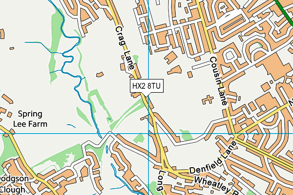 HX2 8TU map - OS VectorMap District (Ordnance Survey)