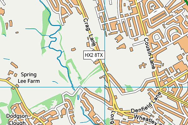 HX2 8TX map - OS VectorMap District (Ordnance Survey)