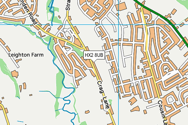 HX2 8UB map - OS VectorMap District (Ordnance Survey)