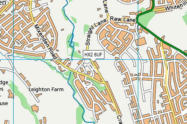 HX2 8UF map - OS VectorMap District (Ordnance Survey)
