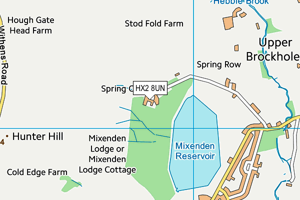 HX2 8UN map - OS VectorMap District (Ordnance Survey)